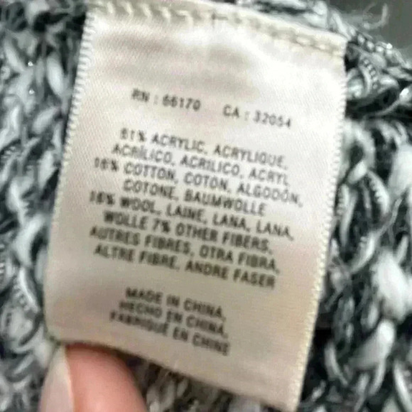 Anthropologie Moth Women's XS Gray Chunky Knit Open Front Cardigan - Picture 3 of 8